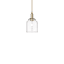 Innovations Lighting Bella 6" Wide Mini Pendant Champagne Bronze / Clear
