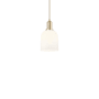Innovations Lighting Bella 6" Wide Mini Pendant Champagne Bronze / White