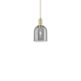 Innovations Lighting Bella 6" Wide Mini Pendant Champagne Bronze / Light Smoke