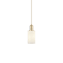Innovations Lighting Clymer 5" Wide Mini Pendant Champagne Bronze / Matte White