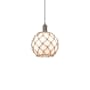 Innovations Lighting Farmhouse Rope 10" Wide Mini Pendant Oil Rubbed Bronze / White Glass with Brown Rope