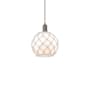 Innovations Lighting Farmhouse Rope 10" Wide Mini Pendant Oil Rubbed Bronze / White Glass with White Rope