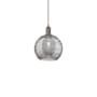 Innovations Lighting Athens Deco Swirl 10" Wide Mini Pendant Oil Rubbed Bronze / Light Smoke Deco Swirl