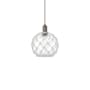 Innovations Lighting Farmhouse Rope 10" Wide Mini Pendant Oil Rubbed Bronze / Clear Glass with White Rope