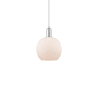 Innovations Lighting Athens 8" Wide Mini Pendant Polished Chrome / Matte White