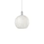 Innovations Lighting White Mouchette 12" Wide Pendant Polished Chrome / White Mouchette