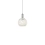 Innovations Lighting White Mouchette 6" Wide Mini Pendant Polished Chrome / White Mouchette