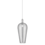 Innovations Lighting Chelsea 8" Wide Mini Pendant Polished Chrome / Light Smoke Deco Swirl