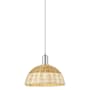 Innovations Lighting Natural Ballston Dome 12" Wide Pendant Polished Chrome / Natural