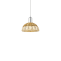 Innovations Lighting Natural Ballston Dome 9" Wide Mini Pendant Polished Chrome / Natural