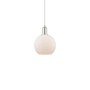 Innovations Lighting Athens 8" Wide Mini Pendant Polished Nickel / Matte White