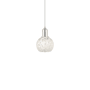Innovations Lighting White Mouchette 6" Wide Mini Pendant Polished Nickel / White Mouchette