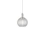 Innovations Lighting Athens 8" Wide Mini Pendant Polished Nickel / Clear Basketweave