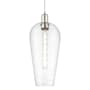 Innovations Lighting Chelsea 8" Wide Cord Hung Mini Pendant with Clear, Seedy Glass Shade Polished Nickel