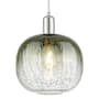 Innovations Lighting Brookhaven Sphere 10" Wide Cord Hung Mini Pendant with Slate Glass Shade Polished Nickel