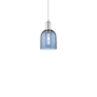 Innovations Lighting Bella 6" Wide Mini Pendant Polished Nickel / Blue