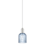 Innovations Lighting Bridal Veil 5" Wide Mini Pendant Polished Nickel / Blue