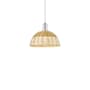 Innovations Lighting Natural Ballston Dome 12" Wide Pendant Polished Nickel / Natural
