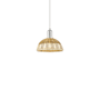 Innovations Lighting Natural Ballston Dome 9" Wide Mini Pendant Polished Nickel / Natural