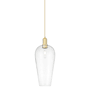 Innovations Lighting Chelsea 8" Wide Mini Pendant Satin Gold / Clear Deco Swirl