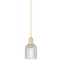 Innovations Lighting Bridal Veil 5" Wide Mini Pendant Satin Gold / Clear