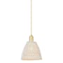 Innovations Lighting Natural Ballston Dome 9" Wide Mini Pendant Satin Gold / Natural
