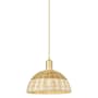 Innovations Lighting Natural Ballston Dome 12" Wide Pendant Satin Gold / Natural