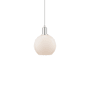 Innovations Lighting Athens 8" Wide Mini Pendant Brushed Satin Nickel / Matte White