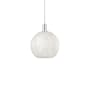 Innovations Lighting White Mouchette 12" Wide Pendant Brushed Satin Nickel / White Mouchette