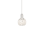 Innovations Lighting White Mouchette 6" Wide Mini Pendant Brushed Satin Nickel / White Mouchette