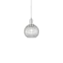 Innovations Lighting Athens 8" Wide Mini Pendant Brushed Satin Nickel / Clear Basketweave