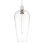 Innovations Lighting Chelsea 8" Wide Cord Hung Mini Pendant with Clear Glass Shade Brushed Satin Nickel