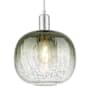 Innovations Lighting Brookhaven Sphere 10" Wide Cord Hung Mini Pendant with Slate Glass Shade Brushed Satin Nickel