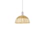 Innovations Lighting Natural Ballston Dome 12" Wide Pendant Brushed Satin Nickel / Natural