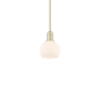Innovations Lighting Athens 6" Wide Mini Pendant Antique Brass / Matte White