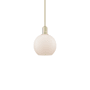 Innovations Lighting Athens 8" Wide Mini Pendant Antique Brass / Matte White