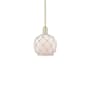 Innovations Lighting Farmhouse Rope 8" Wide Mini Pendant Antique Brass / White Glass with White Rope