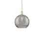 Innovations Lighting Athens Deco Swirl 12" Wide Pendant Antique Brass / Light Smoke Deco Swirl