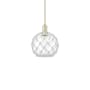 Innovations Lighting Farmhouse Rope 10" Wide Mini Pendant Antique Brass / Clear Glass with White Rope