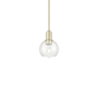 Innovations Lighting Athens 6" Wide Mini Pendant Antique Brass / Clear