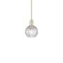 Innovations Lighting Athens 6" Wide Mini Pendant Antique Brass / Clear Basketweave
