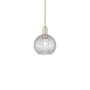 Innovations Lighting Athens 8" Wide Mini Pendant Antique Brass / Clear Basketweave