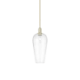 Innovations Lighting Chelsea 8" Wide Mini Pendant Antique Brass / Clear Deco Swirl