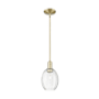 Innovations Lighting Preston 6" Wide Mini Pendant Antique Brass / Clear