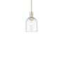 Innovations Lighting Bella 6" Wide Mini Pendant Antique Brass / Clear