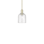 Innovations Lighting Bella 6" Wide Mini Pendant Antique Brass / Seedy