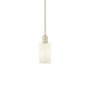 Innovations Lighting Clymer 5" Wide Mini Pendant Antique Brass / Matte White