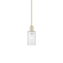 Innovations Lighting Clymer 5" Wide Mini Pendant Antique Brass / Clear