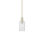 Innovations Lighting Clymer 5" Wide Mini Pendant Antique Brass / Seedy
