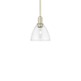 Innovations Lighting Bristol 8" Wide Mini Pendant Antique Brass / Clear